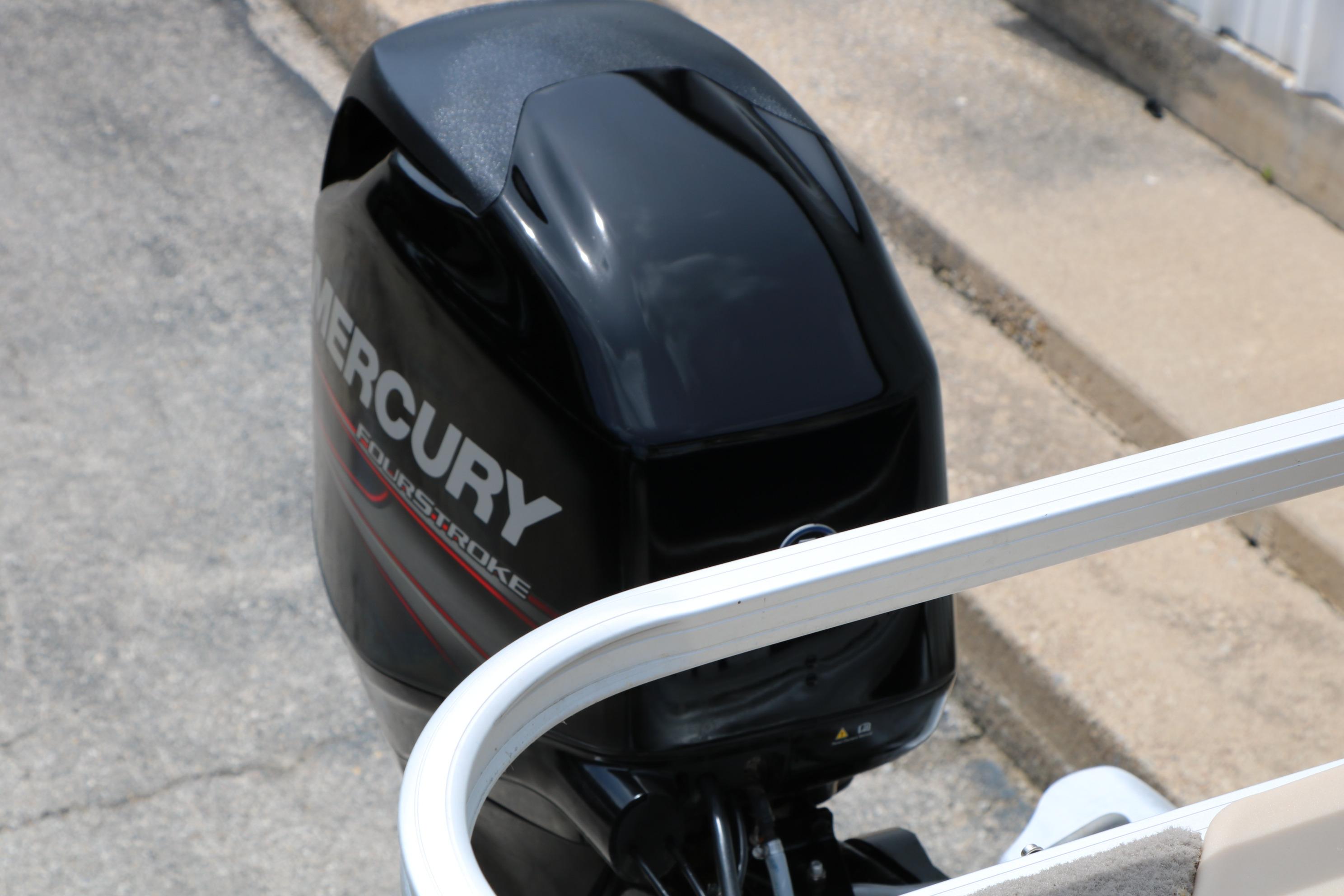 Mercury FourStroke engine on 2013 Sun Tracker Fishin' Barge 20 DLX pontoon boat.