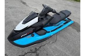 A Yamaha WaveRunner FX SVHO jet ski is on a concrete surface.