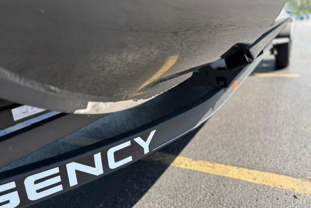 2025 Regency 250 DL3 boat trailer with visible wear on the hull.
