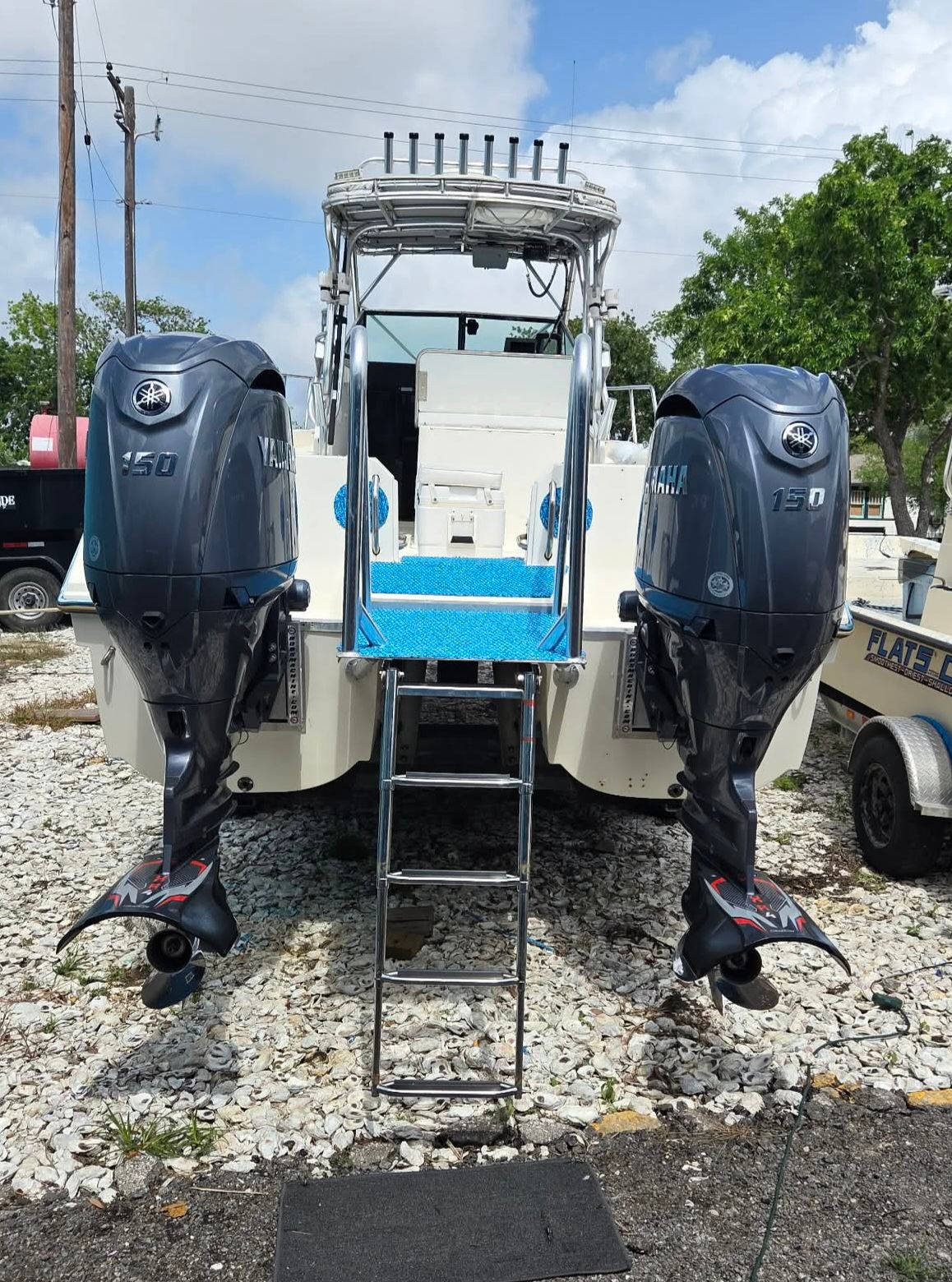 1997 Sea Cat SLC 5 boat with dual Yamaha 150 engines.