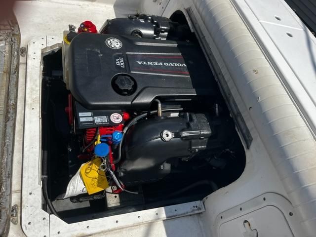 A Volvo Penta engine is installed in a Sport-Craft 252 Sport Fish boat.