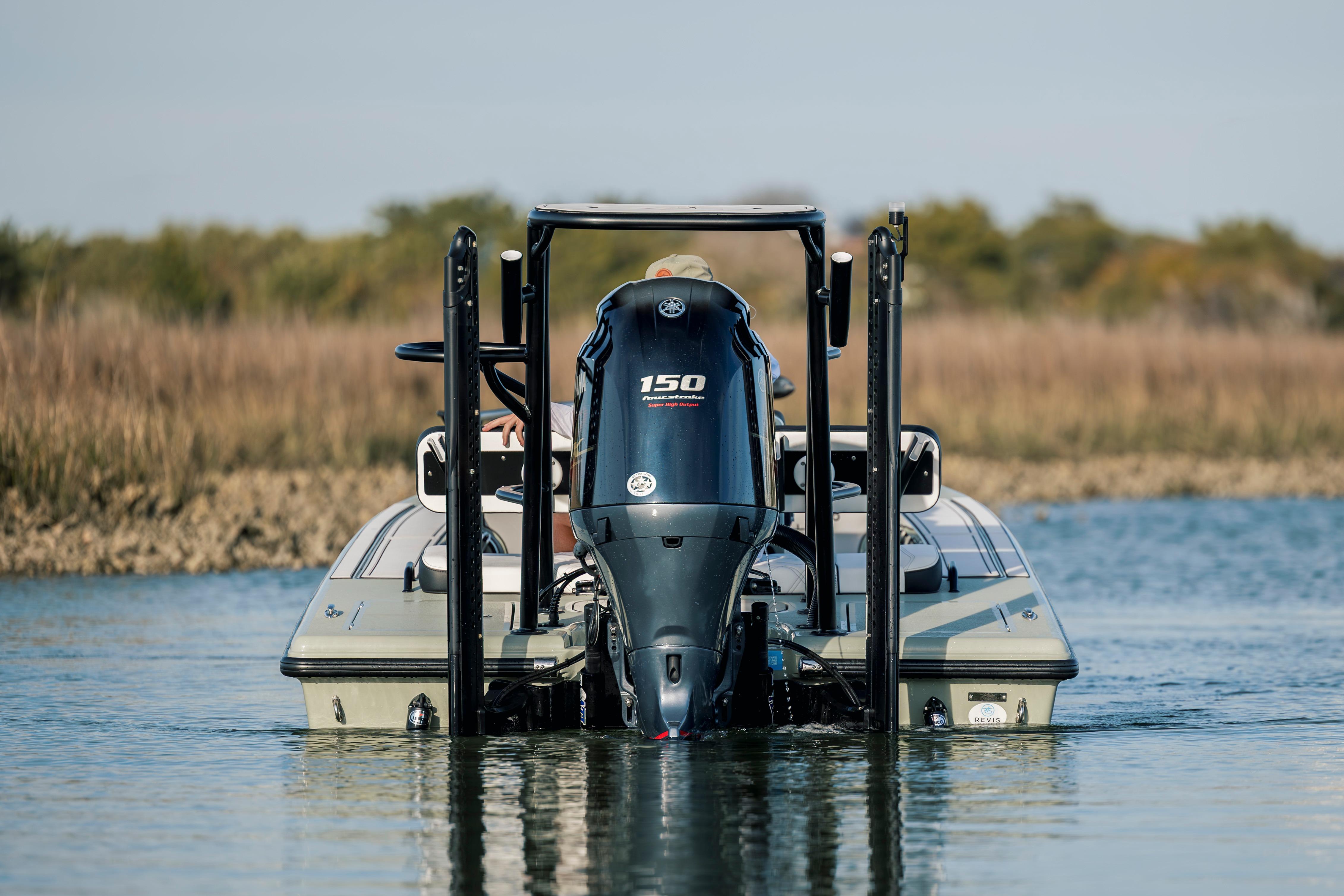 Vtech 18 boat with powerful engine on calm water, 2025 model.