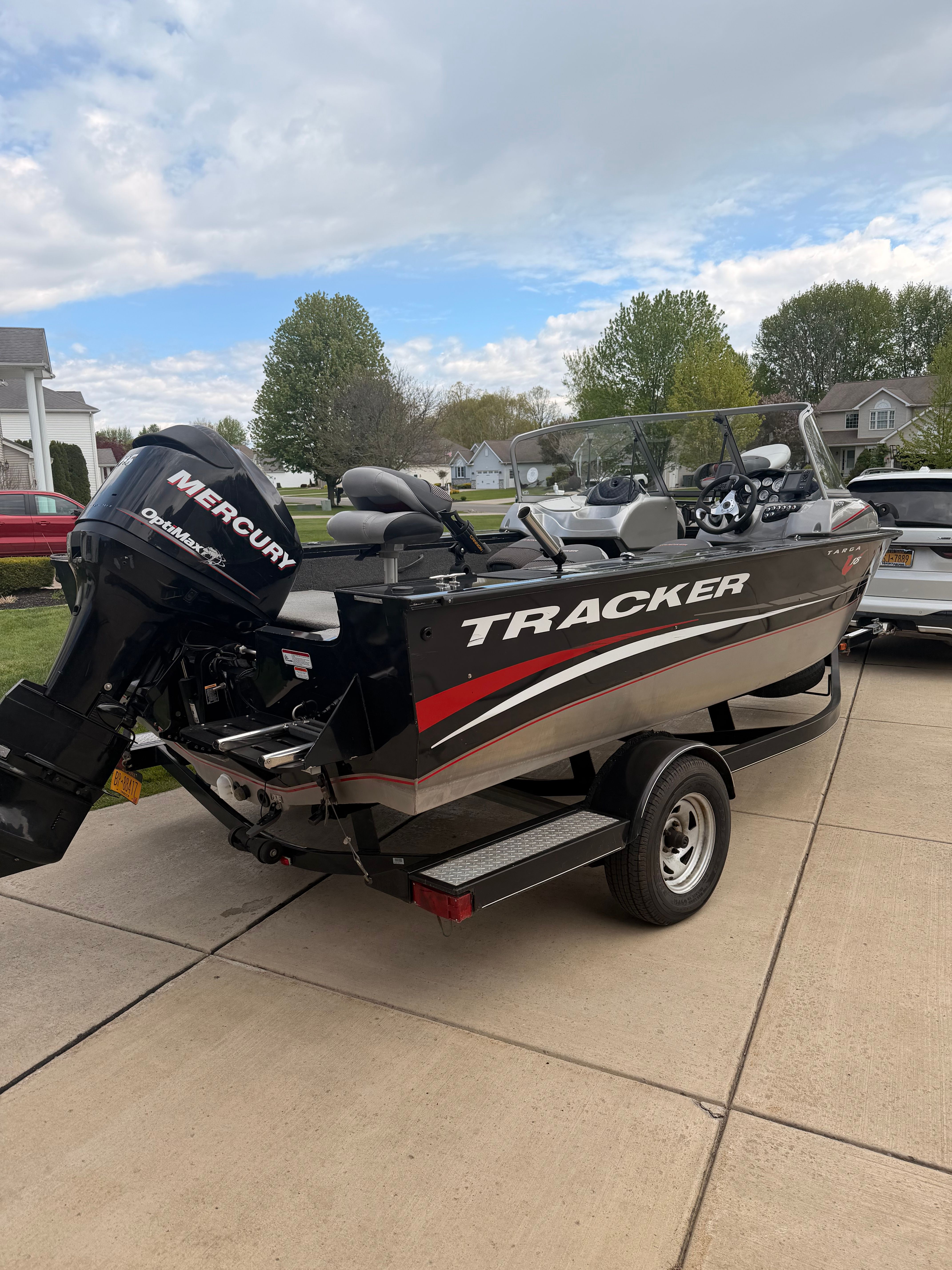 2013 Bass Tracker Targa V-18 WT boat on trailer.