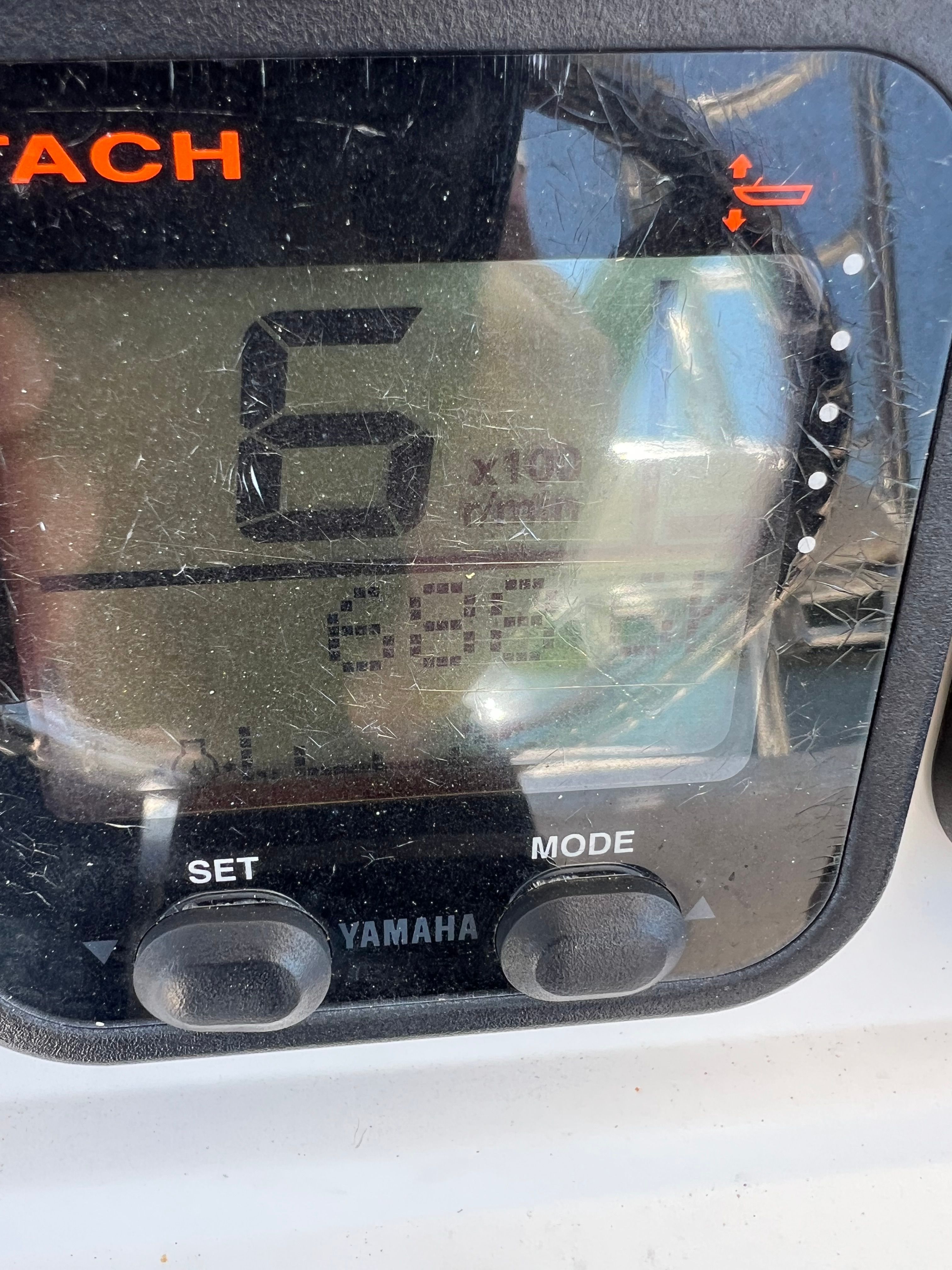 Yamaha tachometer on a 2011 Jupiter 29 boat.