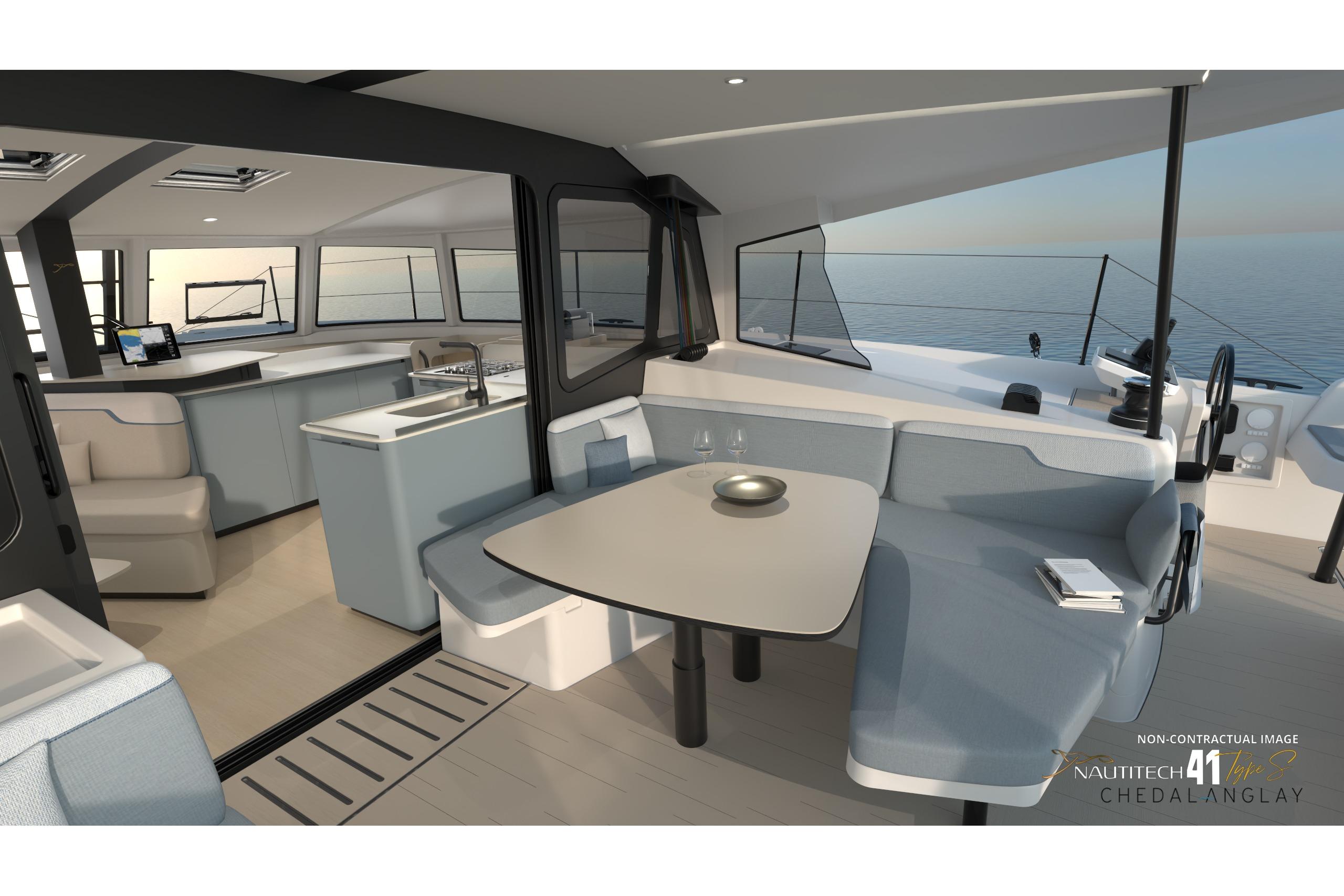 Interior of Nautitech 41 Type S yacht, year 2026.