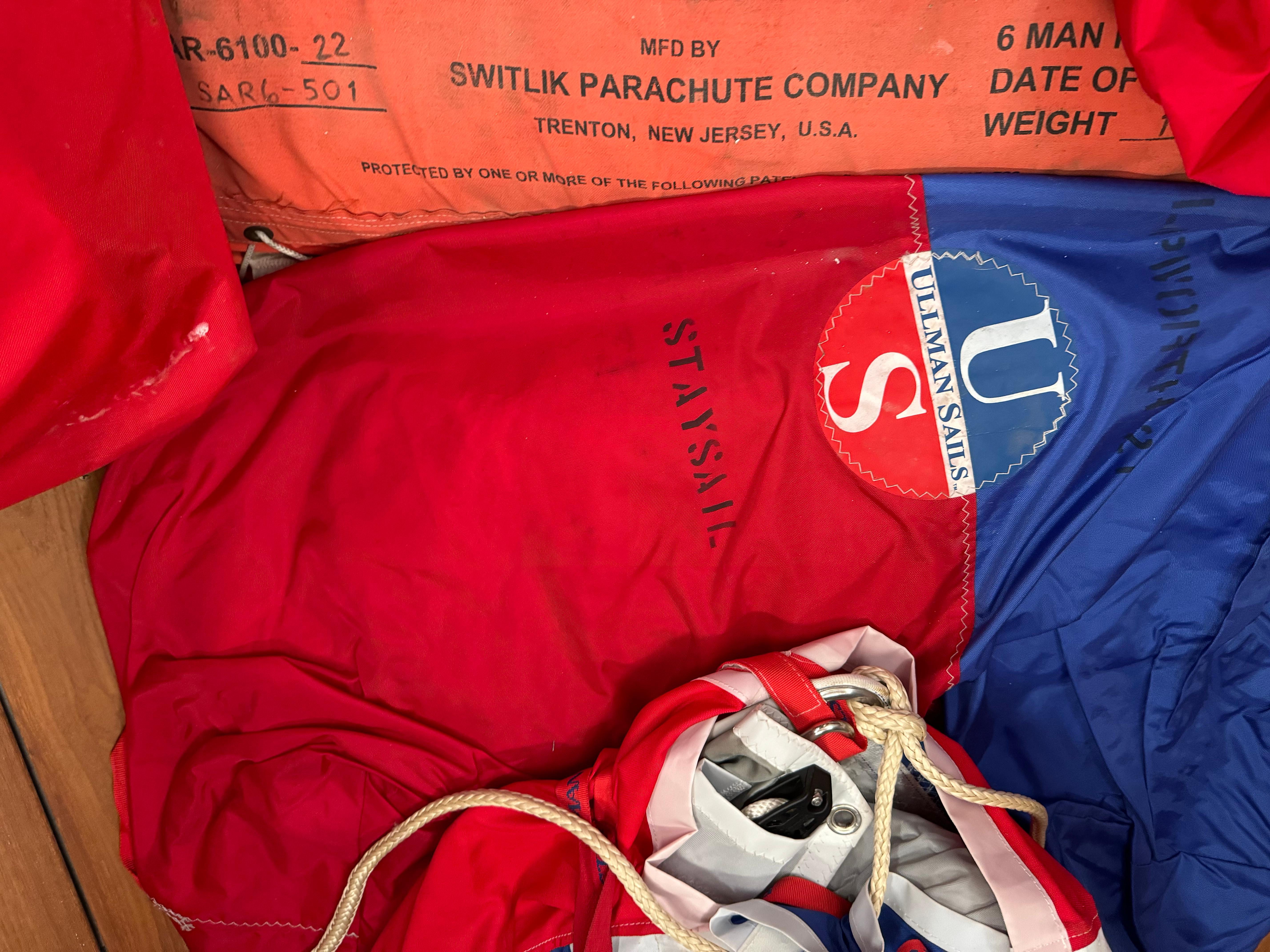 Ullman 2006 Cuben Staysail Soft hanks on luff
