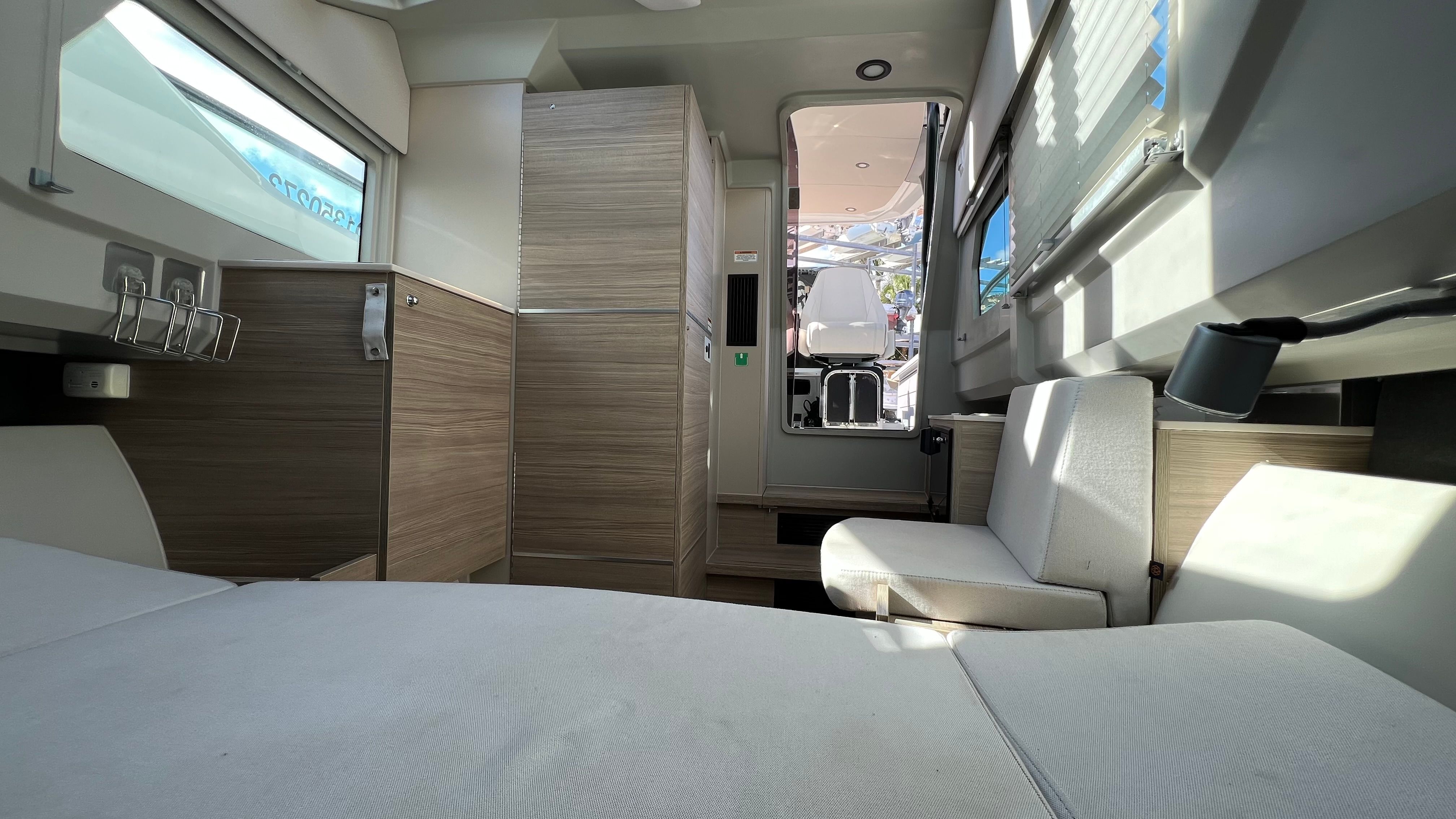 Interior of 2024 Saxdor 320 GTO with modern amenities.