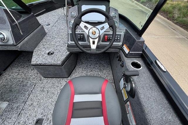 2026 Ranger VS1782SC Angler boat interior with steering wheel and seating.