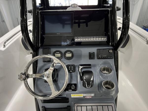 Dashboard of 2023 Tidewater 232 CC Adventure boat.