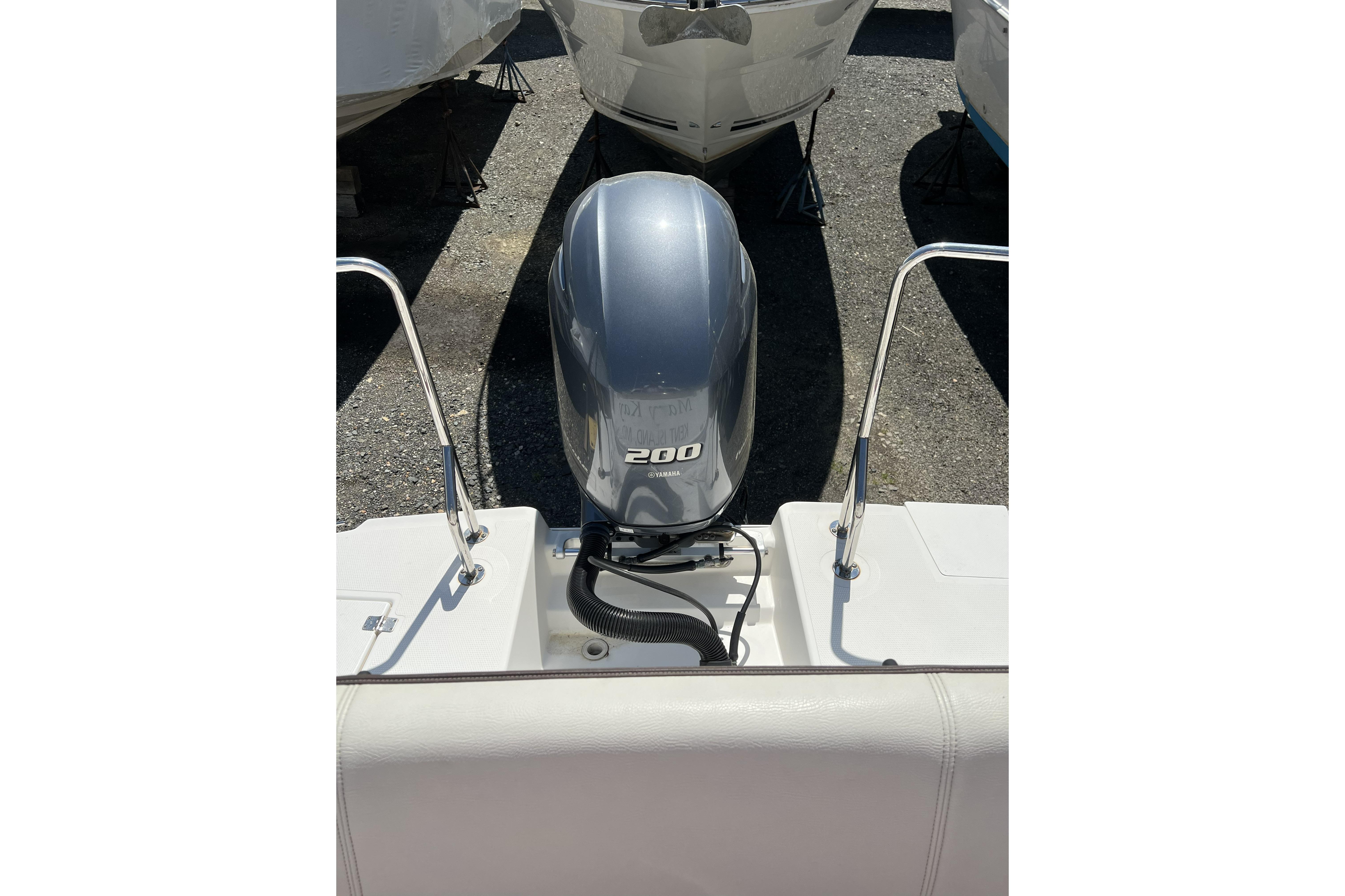 2018 Ranger Tugs R-23 boat with a 200 horsepower outboard motor.