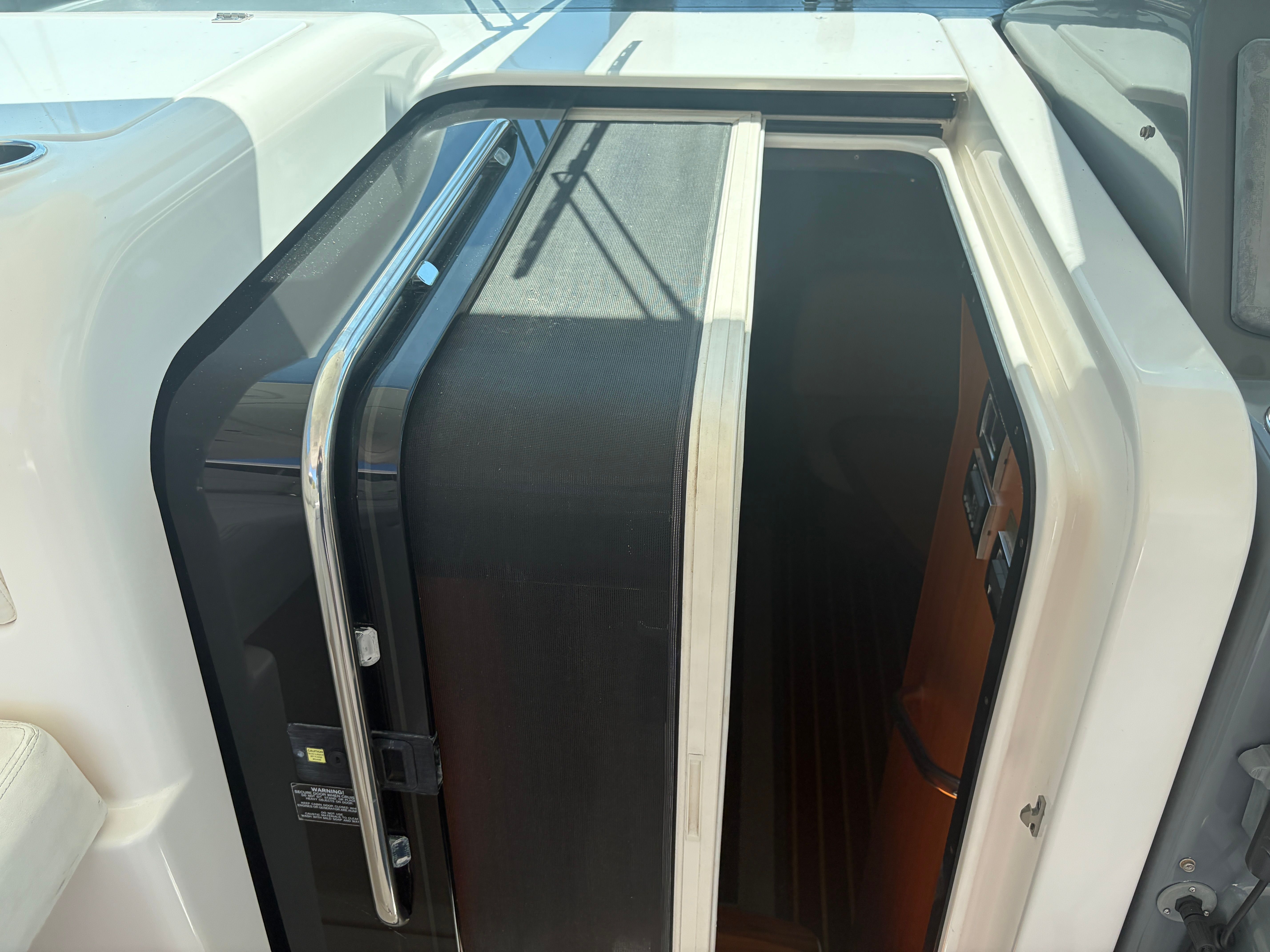 Entrance to cabin of a 2005 Tiara Yachts Sovran.