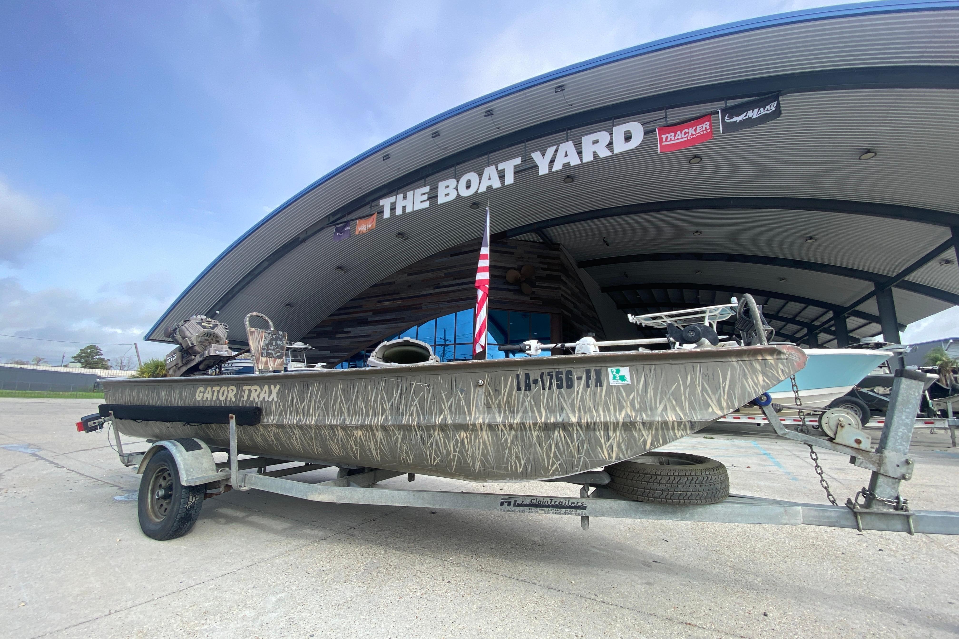 2009 Gator Trax MUD BUDDY boat on trailer at The Boat Yard.