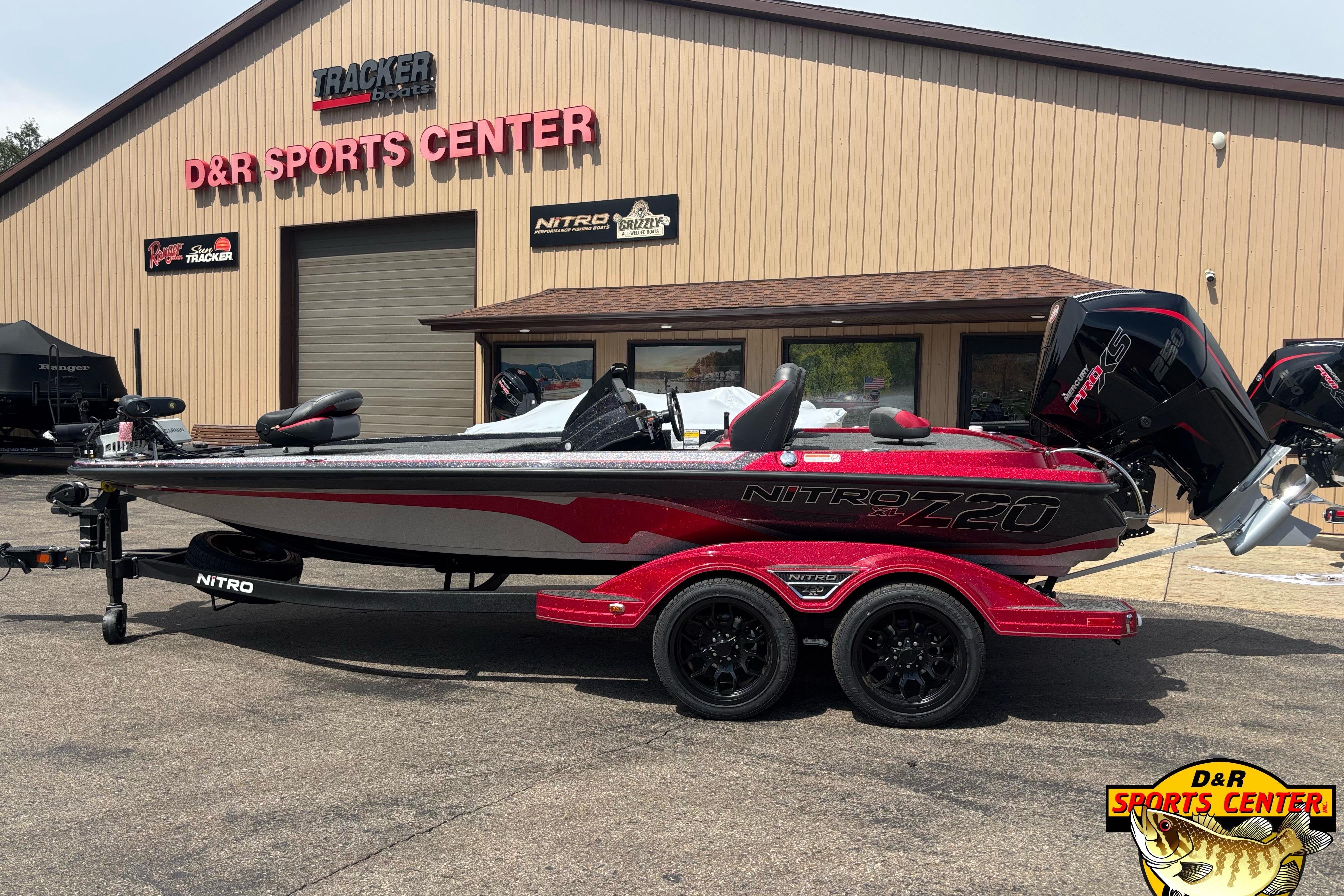 2026 Nitro Z20 XL Pro boat at D&R Sports Center, featuring sleek design and powerful engine.