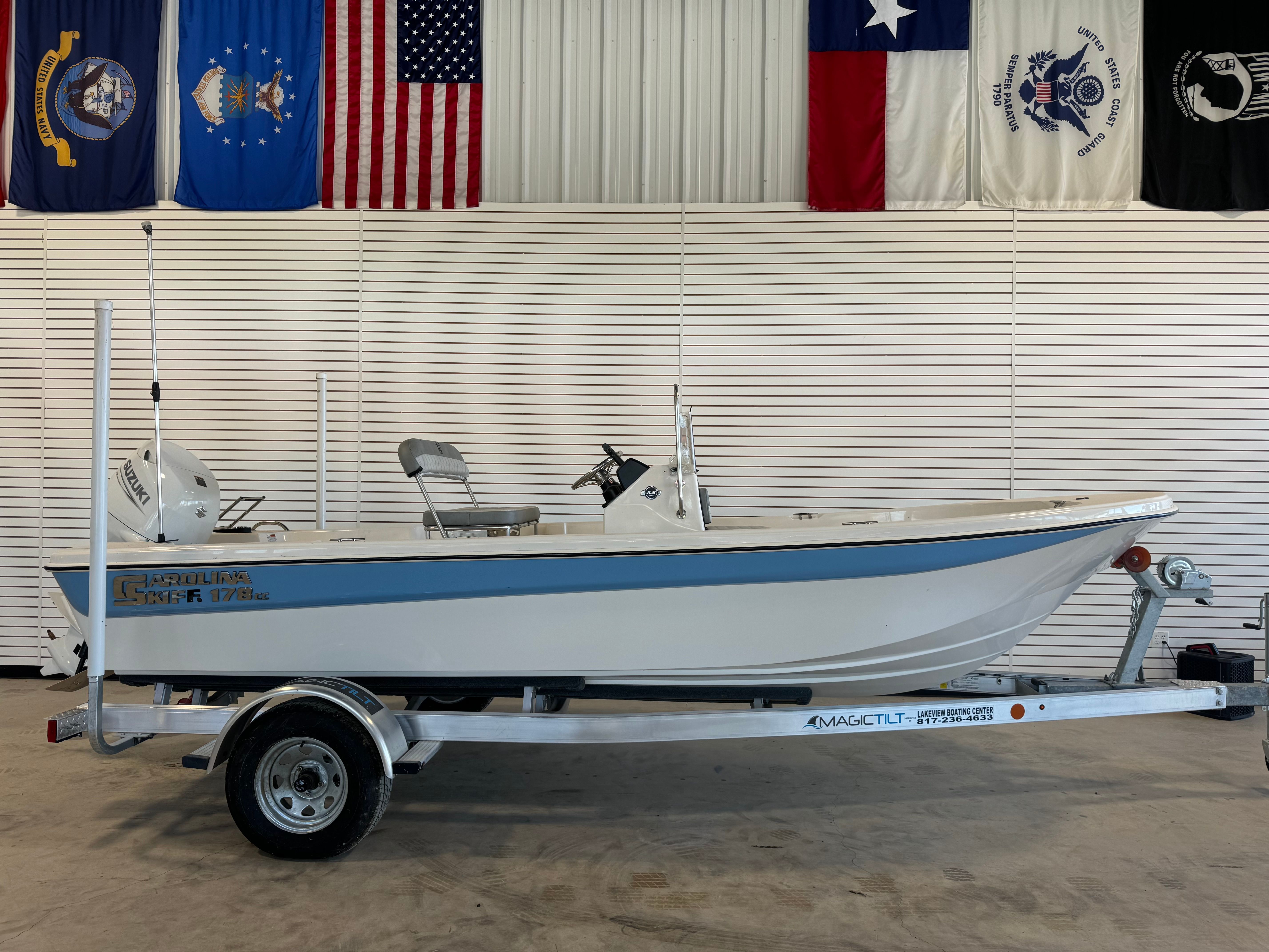 2025 Carolina Skiff 178 JLS CC WITH 90HP SUZUKI & CUSTOM ALUMINUM TRAILER