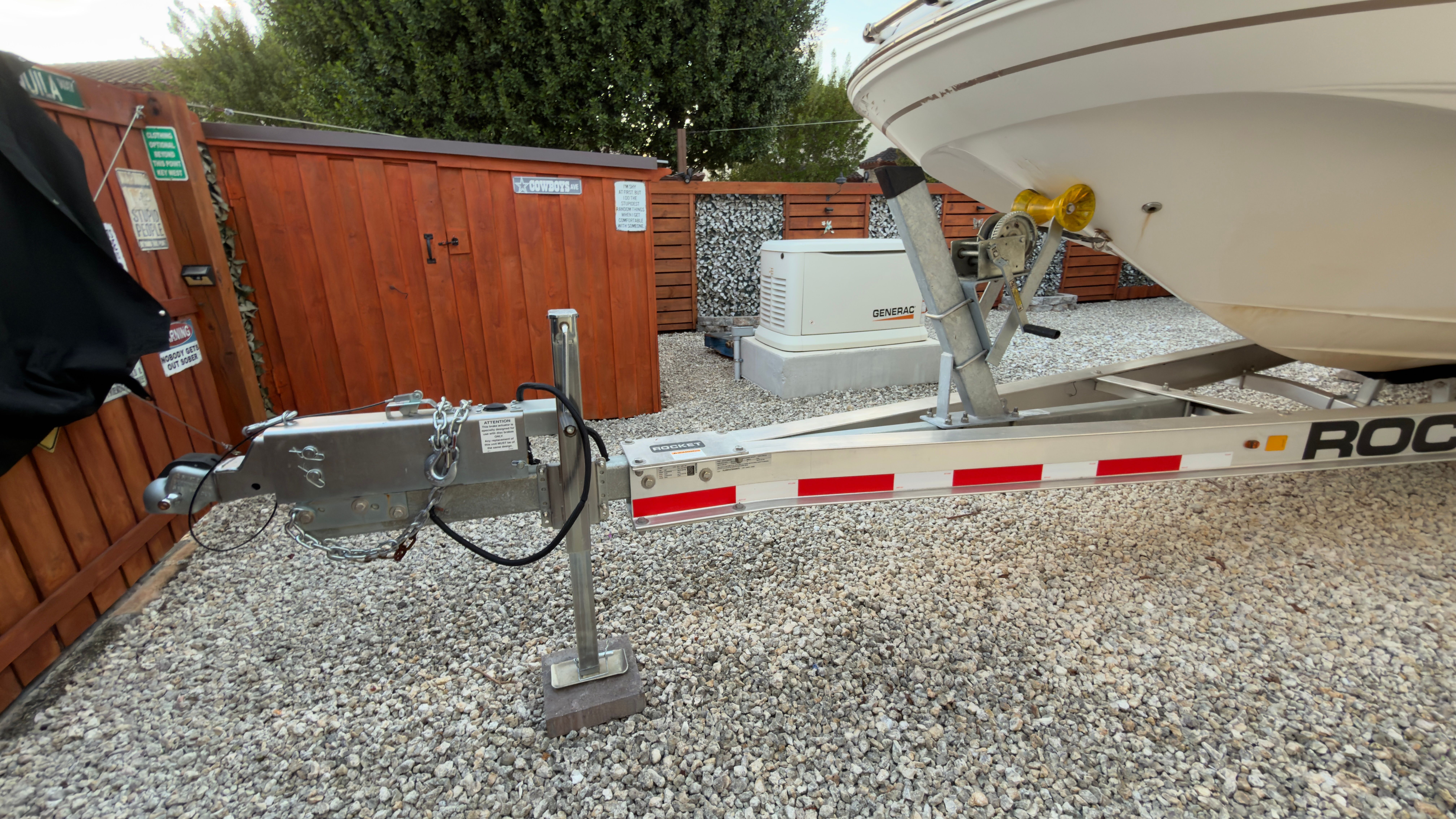 Chaparral 263 Sunesta Deckboat on trailer, 2003 model.