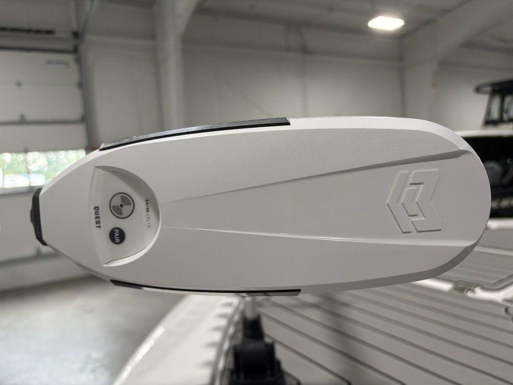 Close-up of a 2026 Tidewater 2700 CB boat component in a showroom.