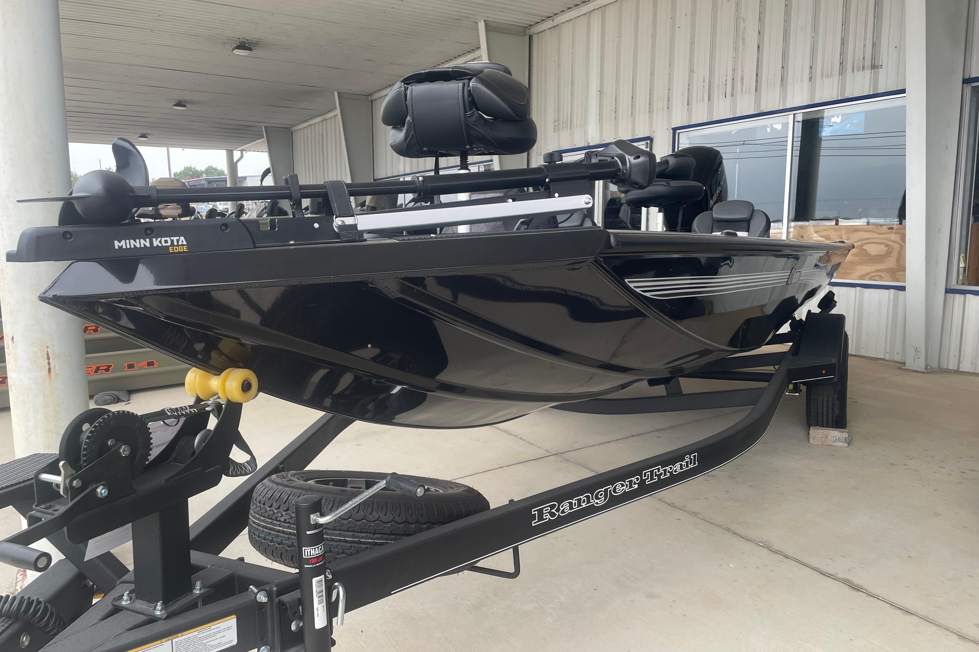 2026 Ranger RT178 boat with Minn Kota Edge trolling motor on trailer.