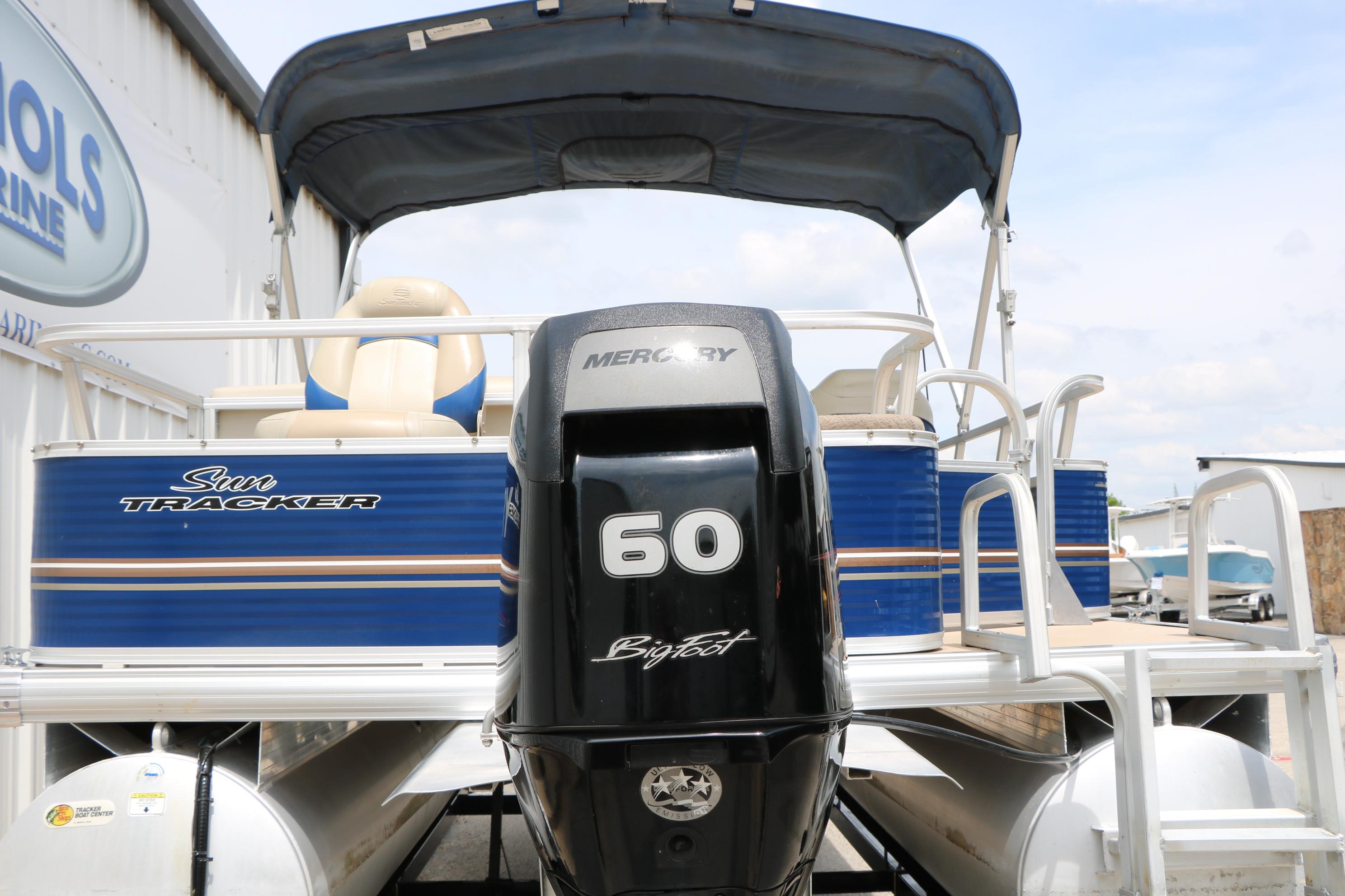 2013 Sun Tracker Fishin' Barge 20 DLX with Mercury 60 Bigfoot engine.