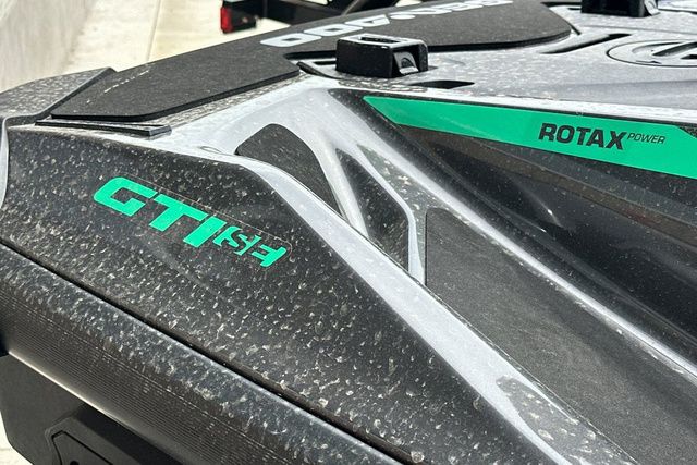 Close-up of a Sea-Doo GTR 230 jet ski with Rotax engine.