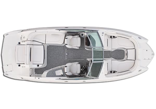 Manufacturer Provided Image: Top view of a 2016 Chaparral 244 Sunesta boat interior layout.