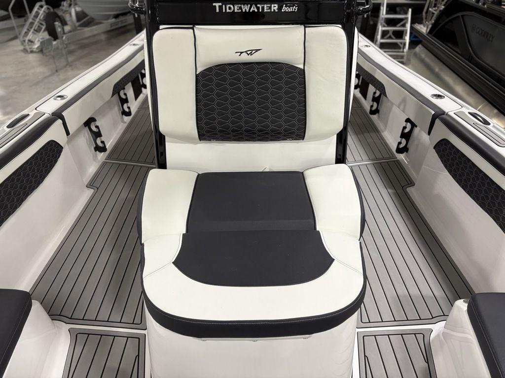 2026 Tidewater 2700 CB boat interior with sleek seating and modern design.