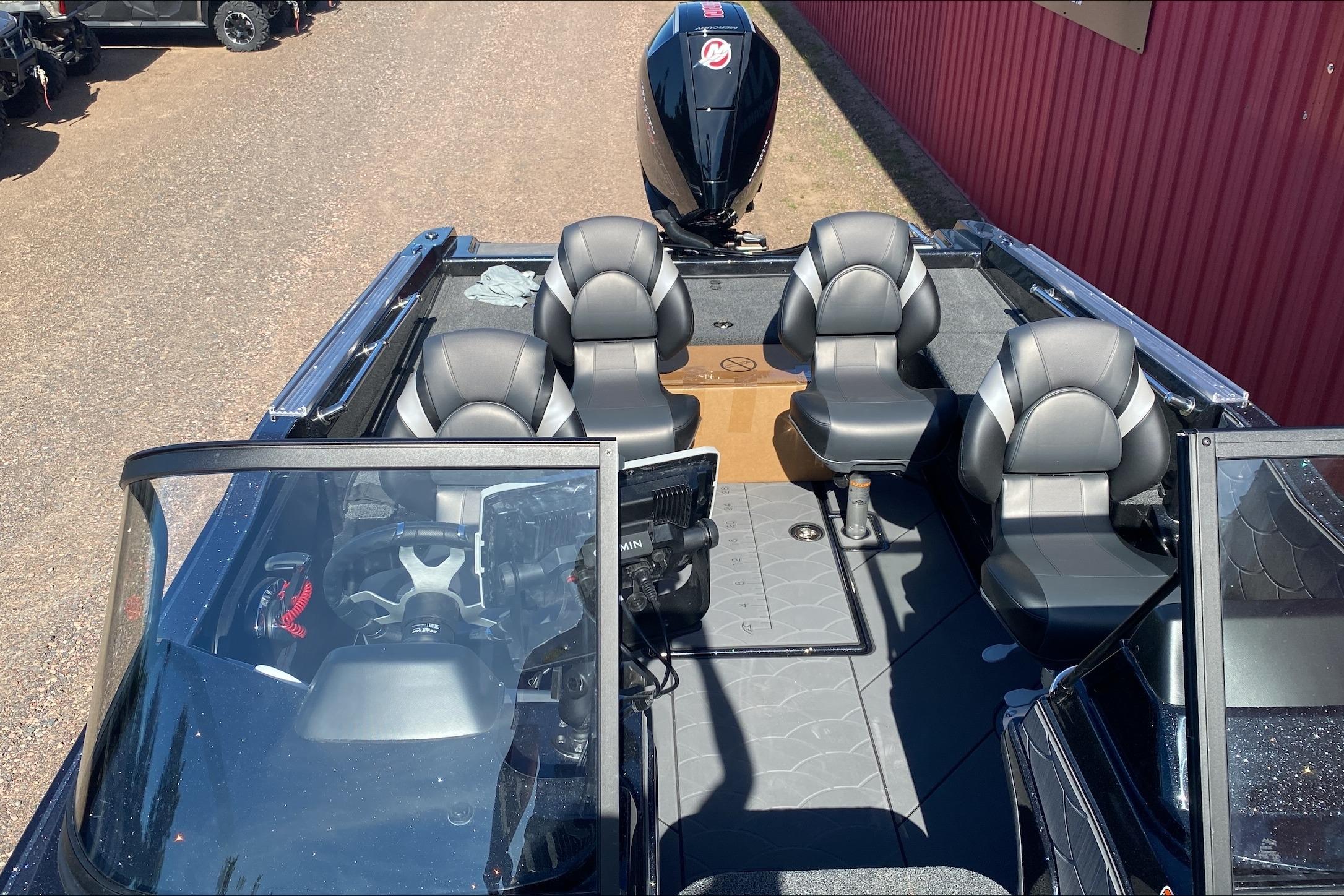 2026 Nitro ZV20 Pro boat interior with sleek seating and modern dashboard design.