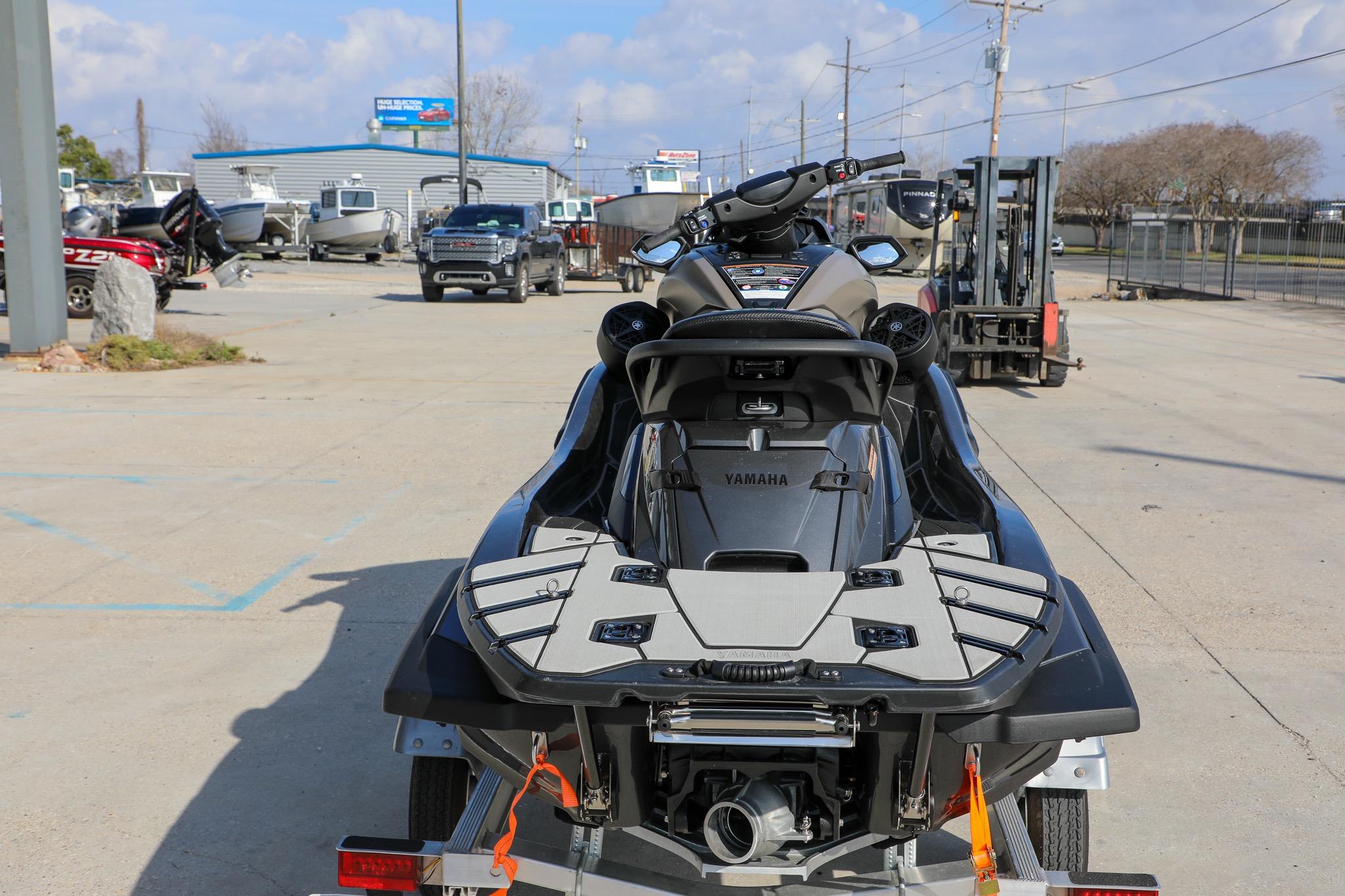 2025 Yamaha WaveRunner FX HO on trailer in outdoor dealership lot.