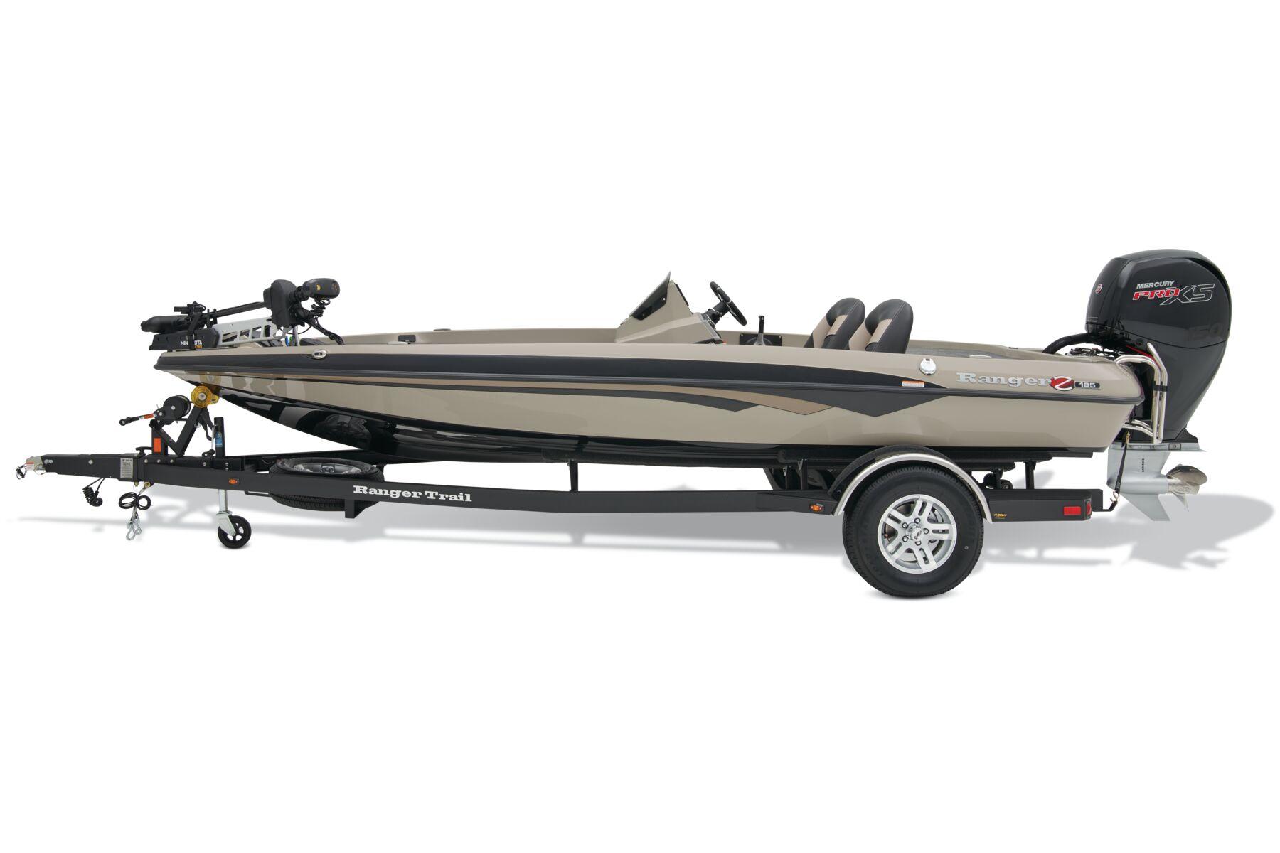 Manufacturer Provided Image: 2026 Ranger Z185 fishing boat on trailer, side view.