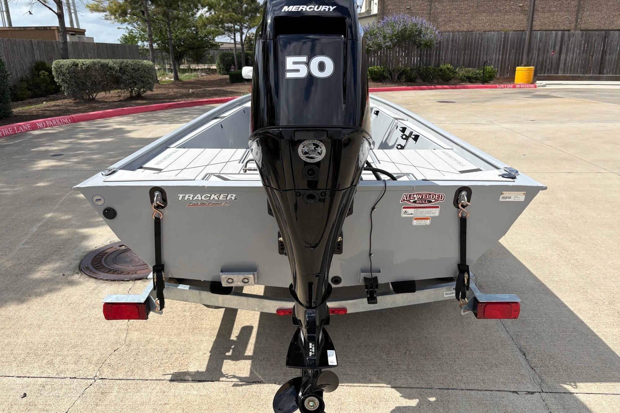 2026 Tracker Bass Tracker Classic CC with Mercury 50 outboard motor on trailer.