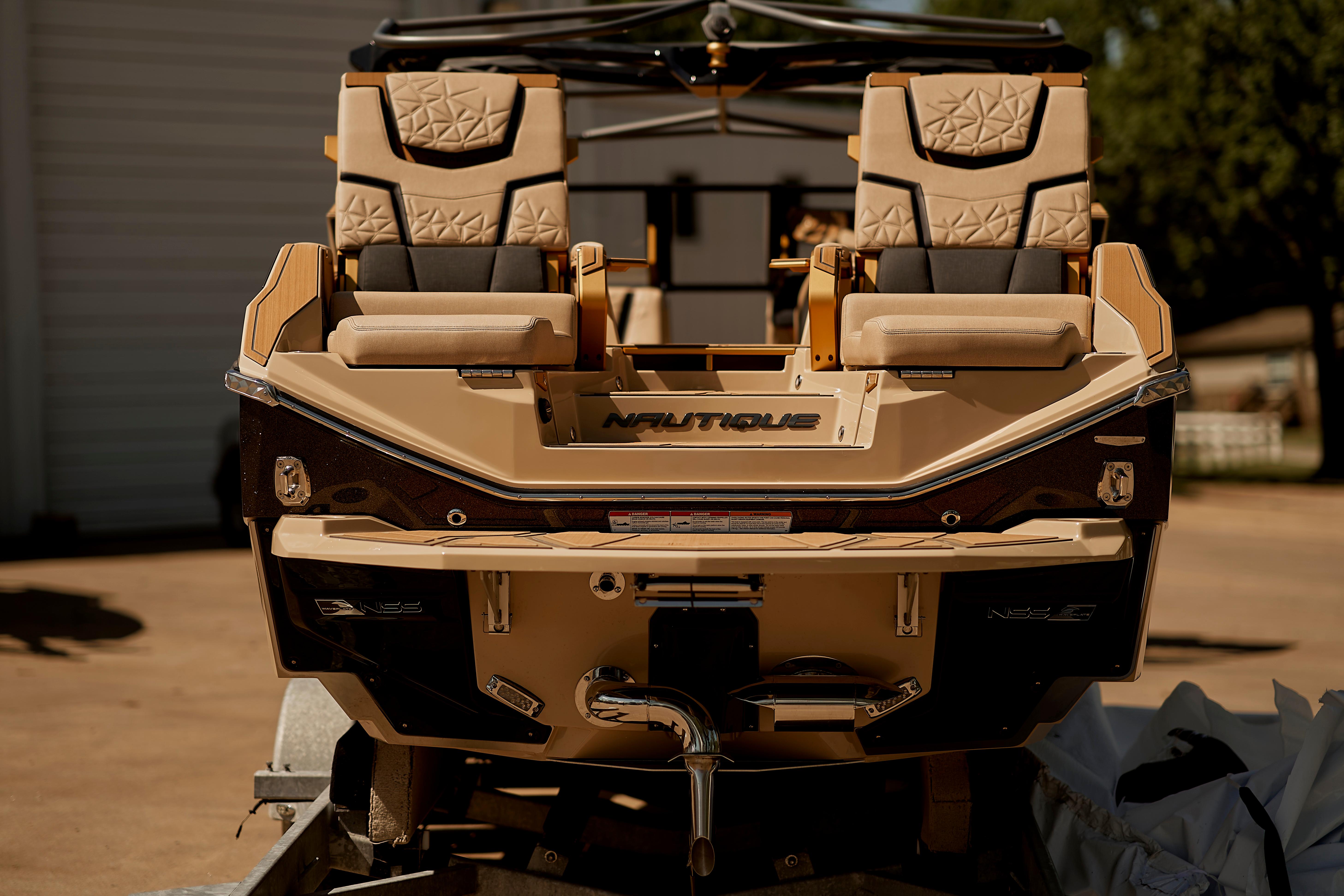 2025 Nautique Super Air Nautique G25 Paragon boat, rear view, luxurious seating.