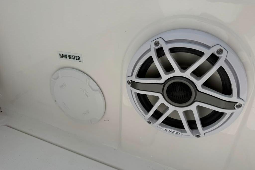 Speaker and raw water access on 2026 Sea Fox 288 Traveler boat.