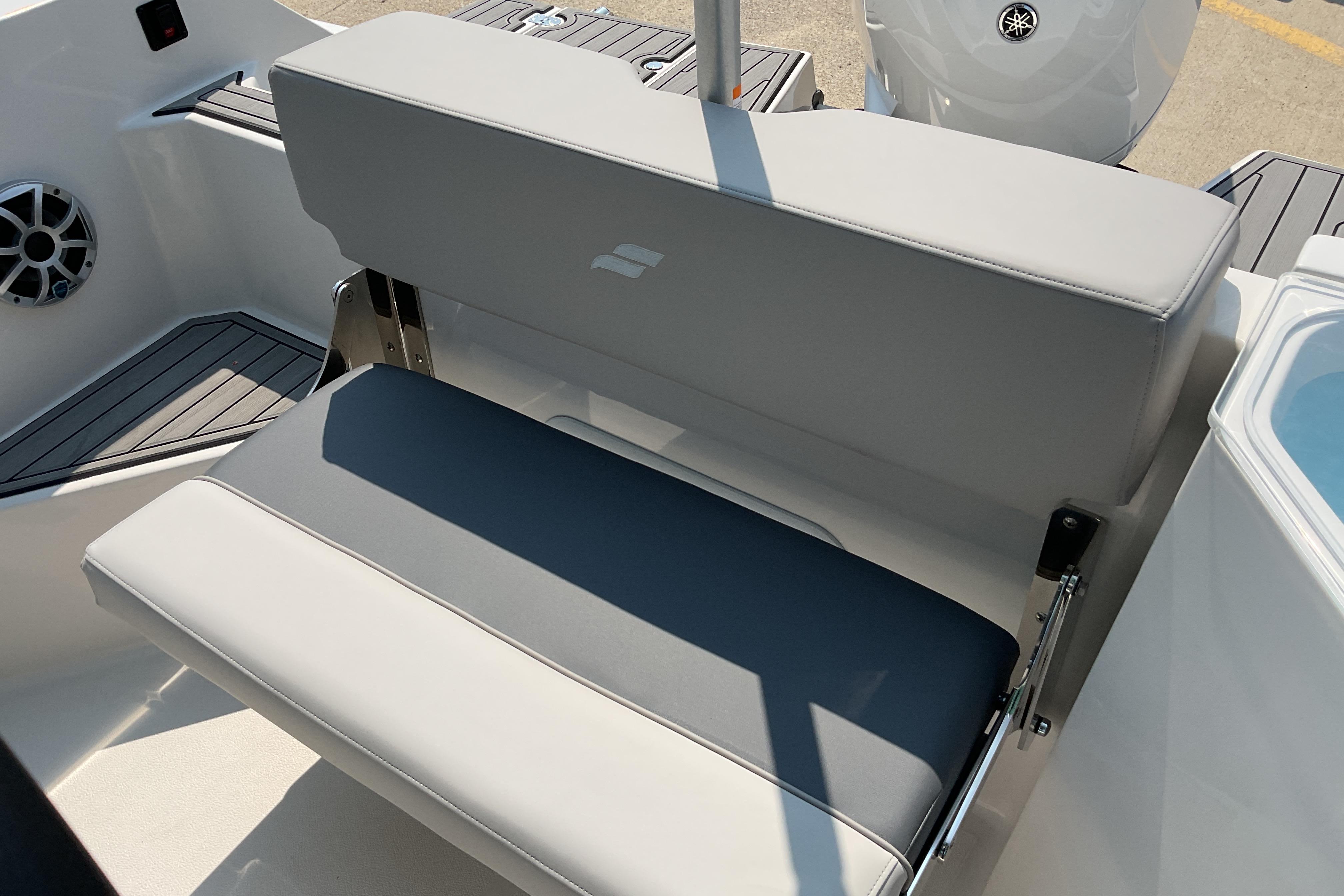 2026 Starcraft SVX 231 OB CC boat seating with sleek design and modern upholstery.
