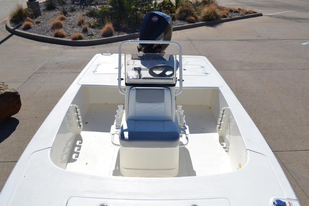 2026 Mako 18 Pro Skiff boat, featuring a sleek design and spacious deck.
