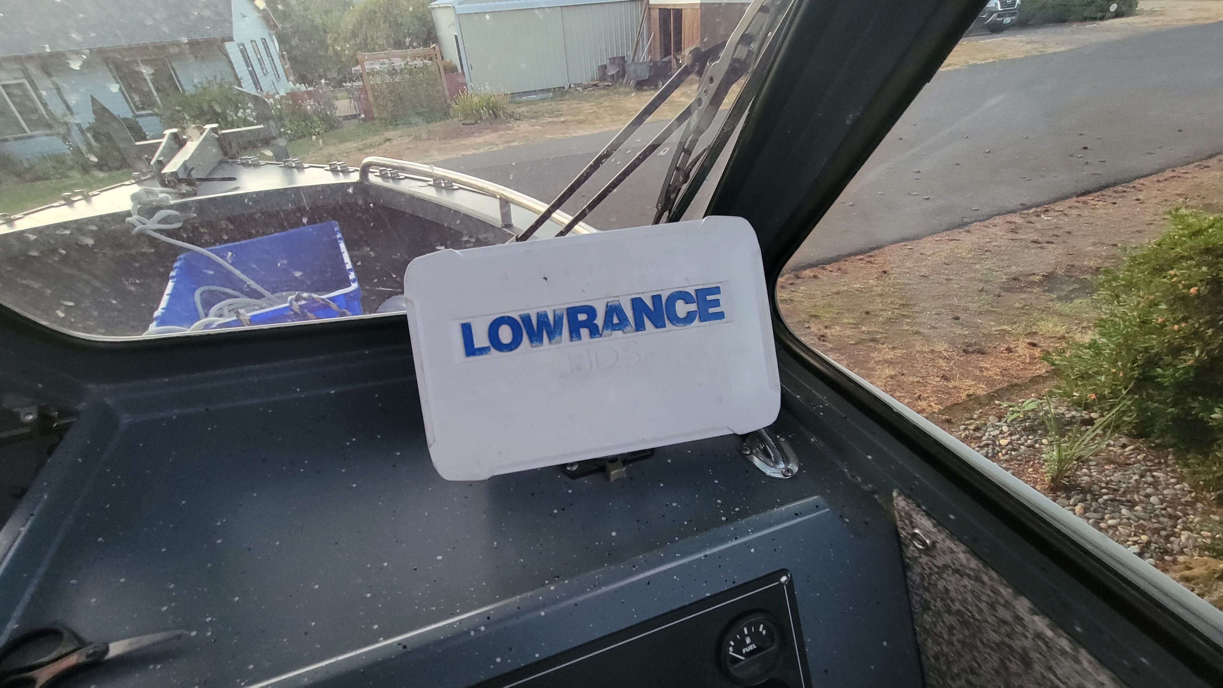 2015 Alumaweld Formula Vee Outboard 24 with Lowrance device in the cockpit.