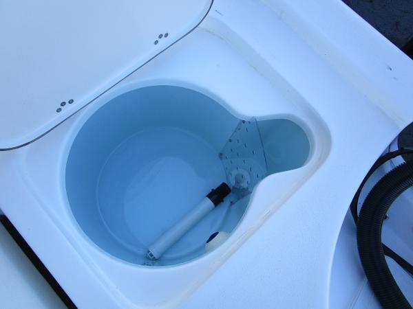 Livewell compartment in 2025 Sea Pro 230 Bay boat.