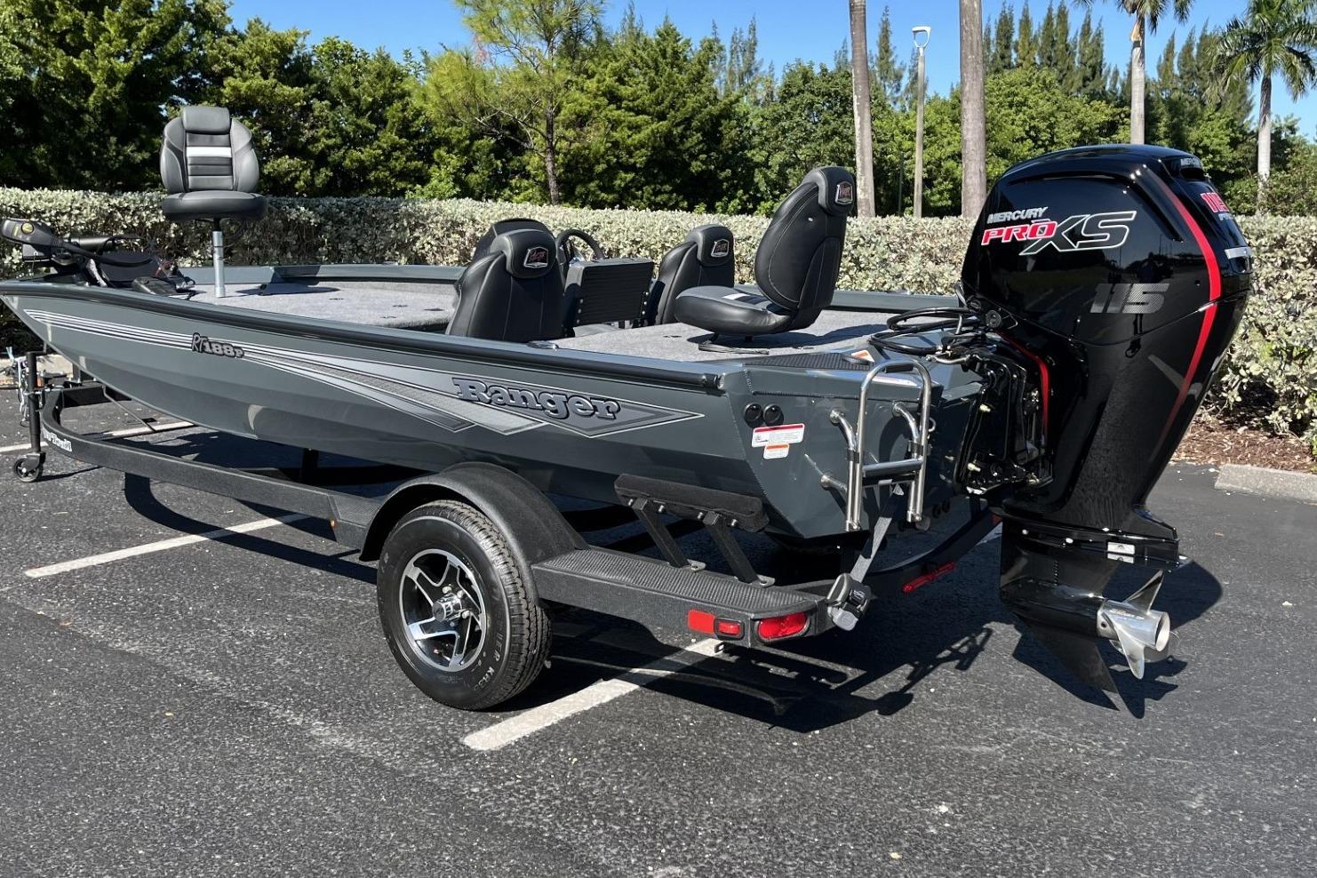 2026 Ranger RT188P boat with Mercury Pro XS engine, parked outdoors.