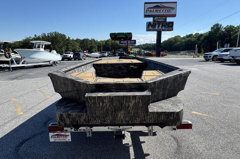 2026 Havoc 1656 MRST MACH 1 boat on trailer at dealership lot.