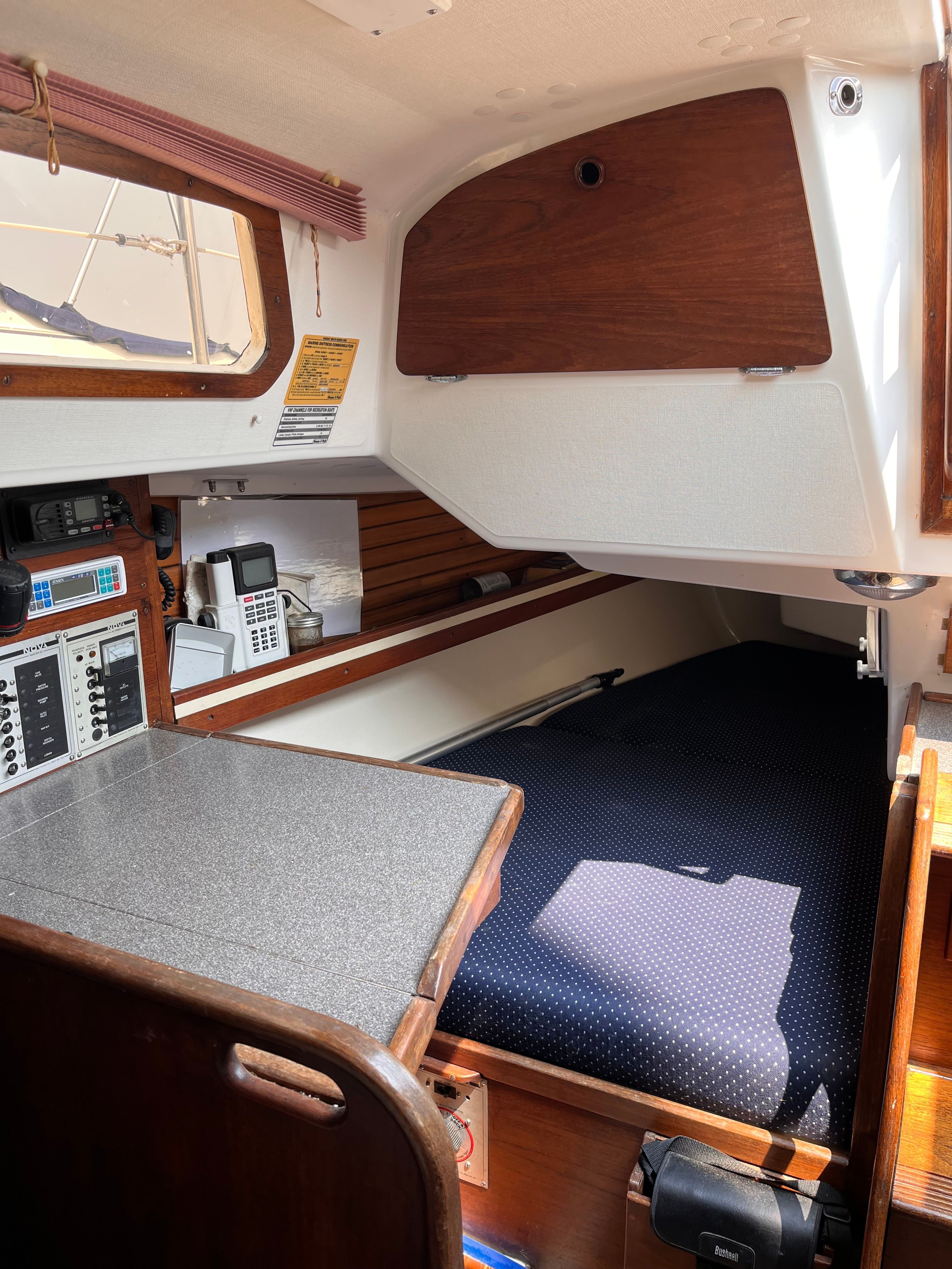 Interior of a 1989 Sabre 30 III yacht with sleeping area.