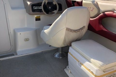 Interior of a 1999 Rinker 212 Fiesta Vee boat.