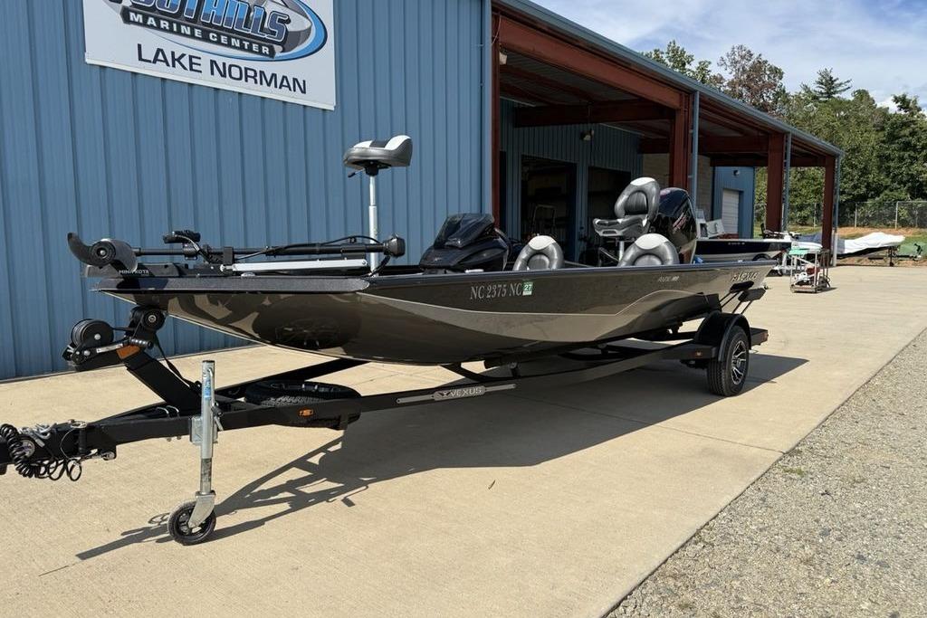 2023 Vexus AVX189 boat on trailer at Lake Norman marine center.