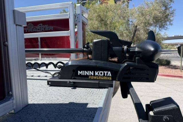 2026 Sun Tracker Bass Buggy 16 XL Select with Minn Kota PowerDrive trolling motor.