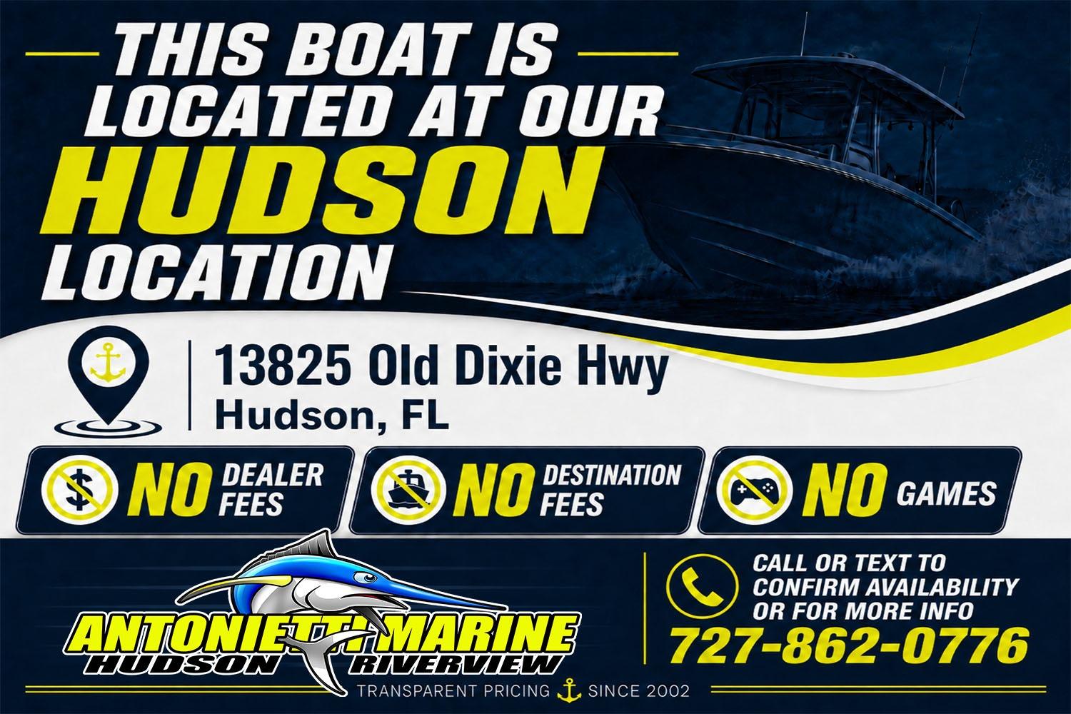 2026 Bayliner Element M17 available at Hudson location, no dealer fees, call 727-862-0776.