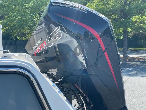 2024 Mako 214 CC boat with Mercury Pro XS outboard motor.
