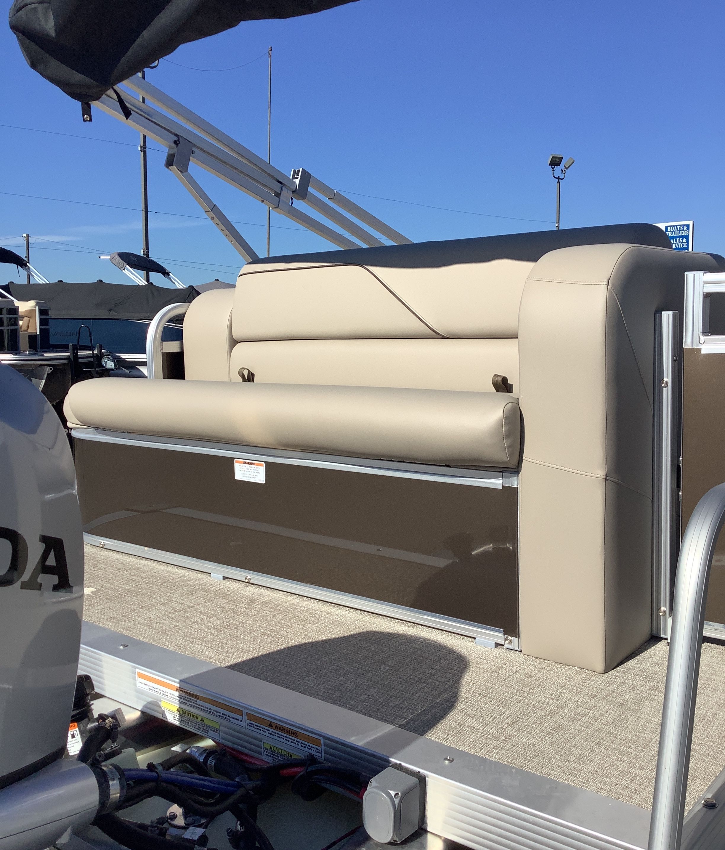 2026 Tahoe 1980 Sport Cruise rear bench on a boat.