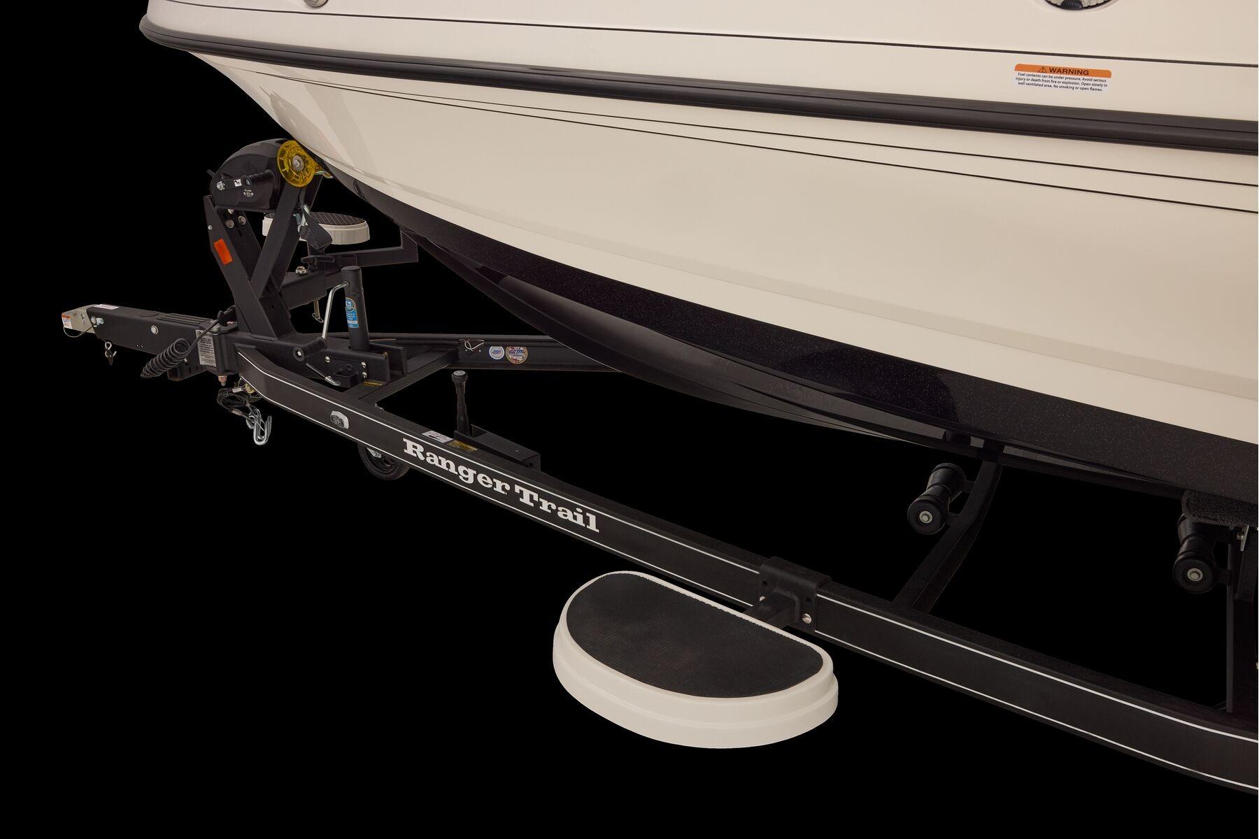 Manufacturer Provided Image: 2026 Ranger 620xFS Pro boat trailer detail, featuring Ranger Trail branding.