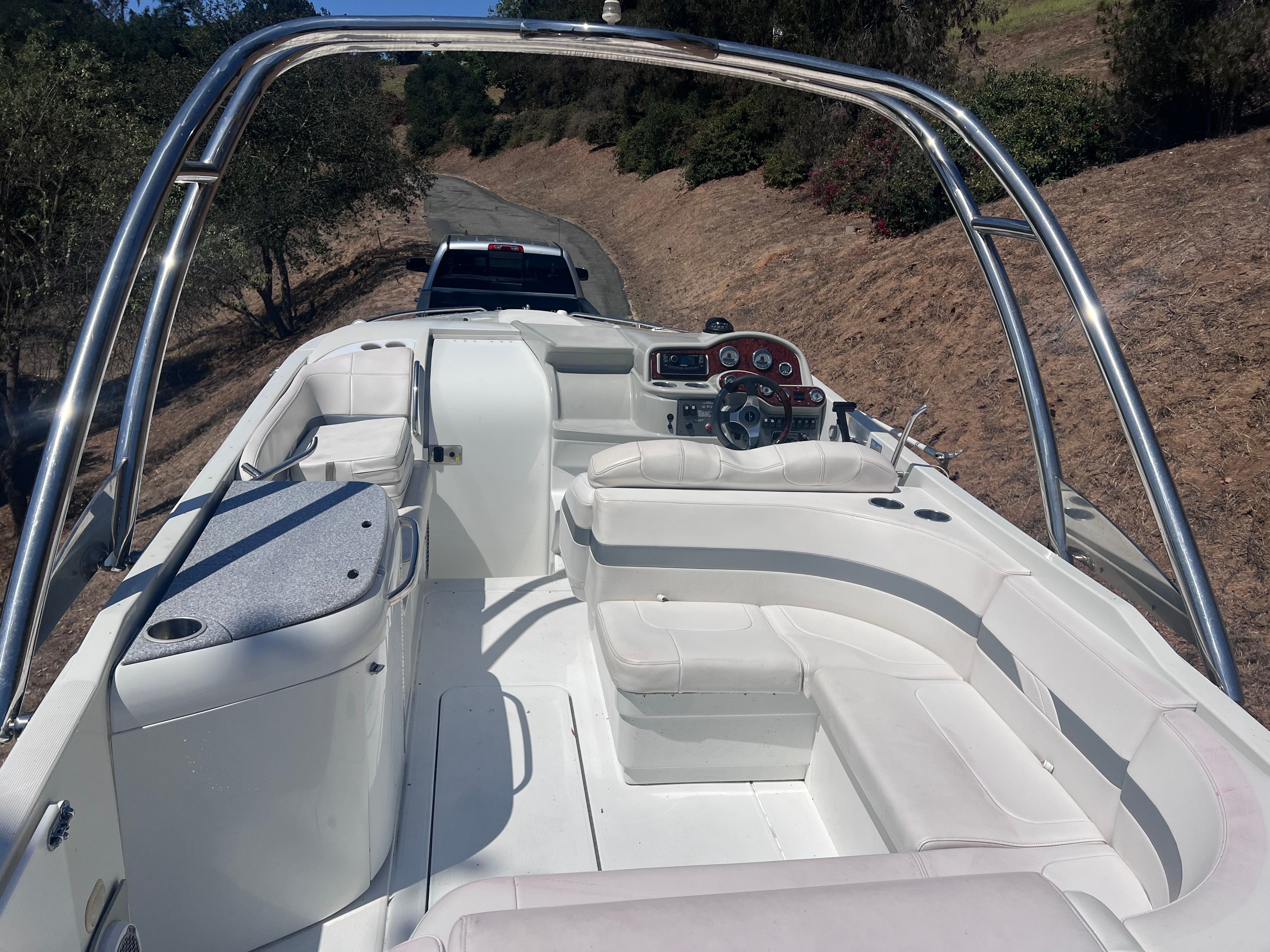 Interior view of a 2006 Formula 260 Sun Sport boat.