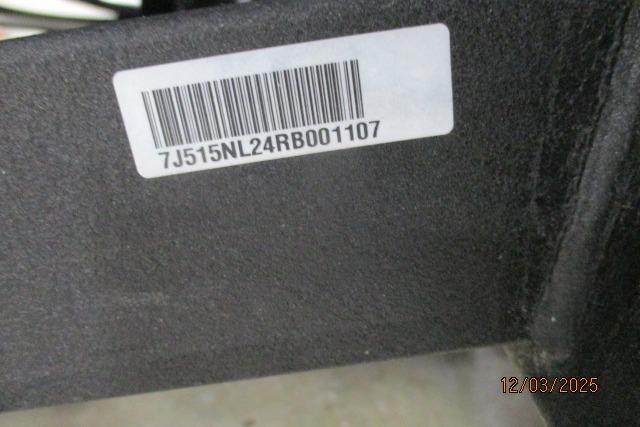 Barcode and serial number on 2024 Tahoe 2150 CC boat component.