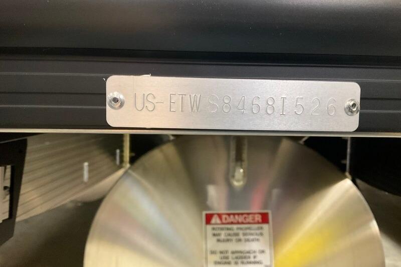 Hull identification number on a 2026 Bennington 22 SSRSE boat.