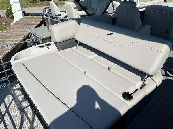 2024 Starcraft SLS 3 Q DH boat with luxurious seating and cup holders.