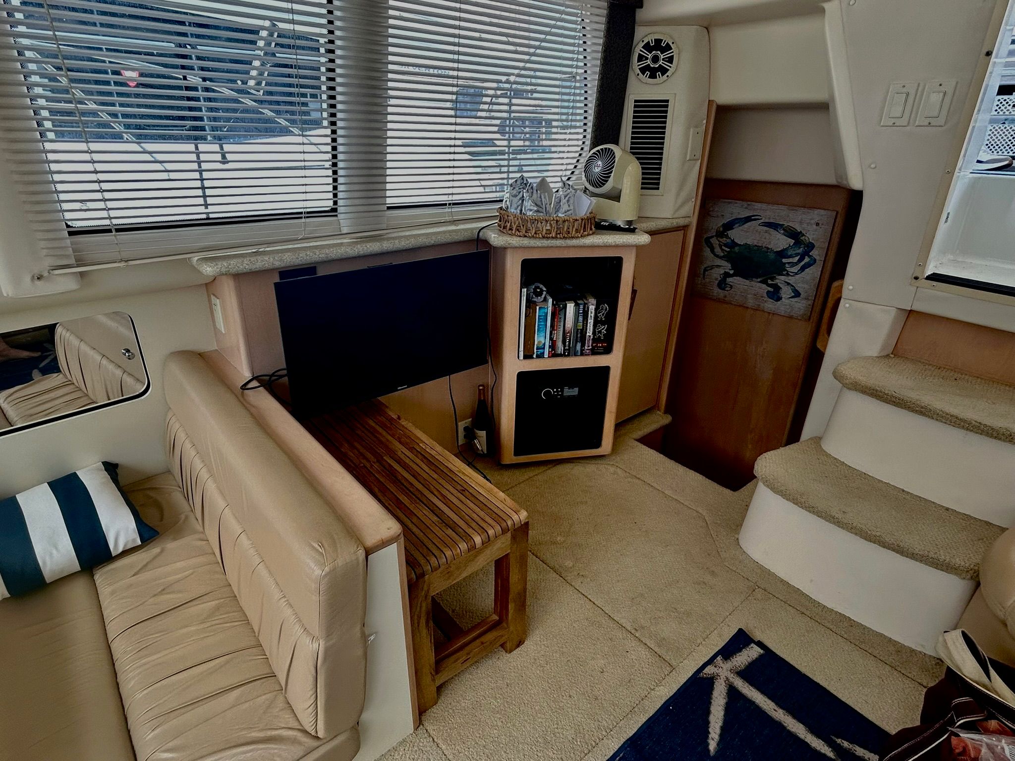 Interior of Carver 356 Aft Cabin Motor Yacht, year 2000.